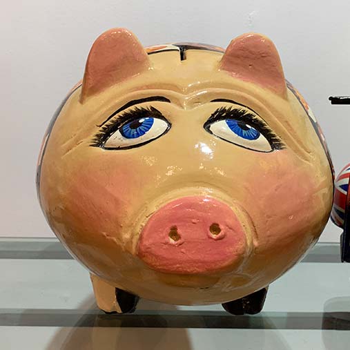 Ceramic Piggy Bank in Dr Finkelstein's Surgery